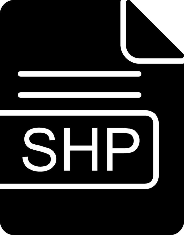 shp file formato glifo icona vettore