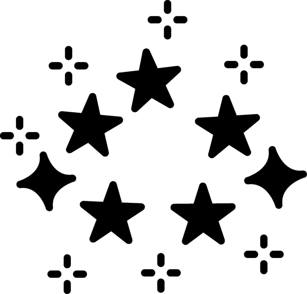 icona del glifo con stelle vettore