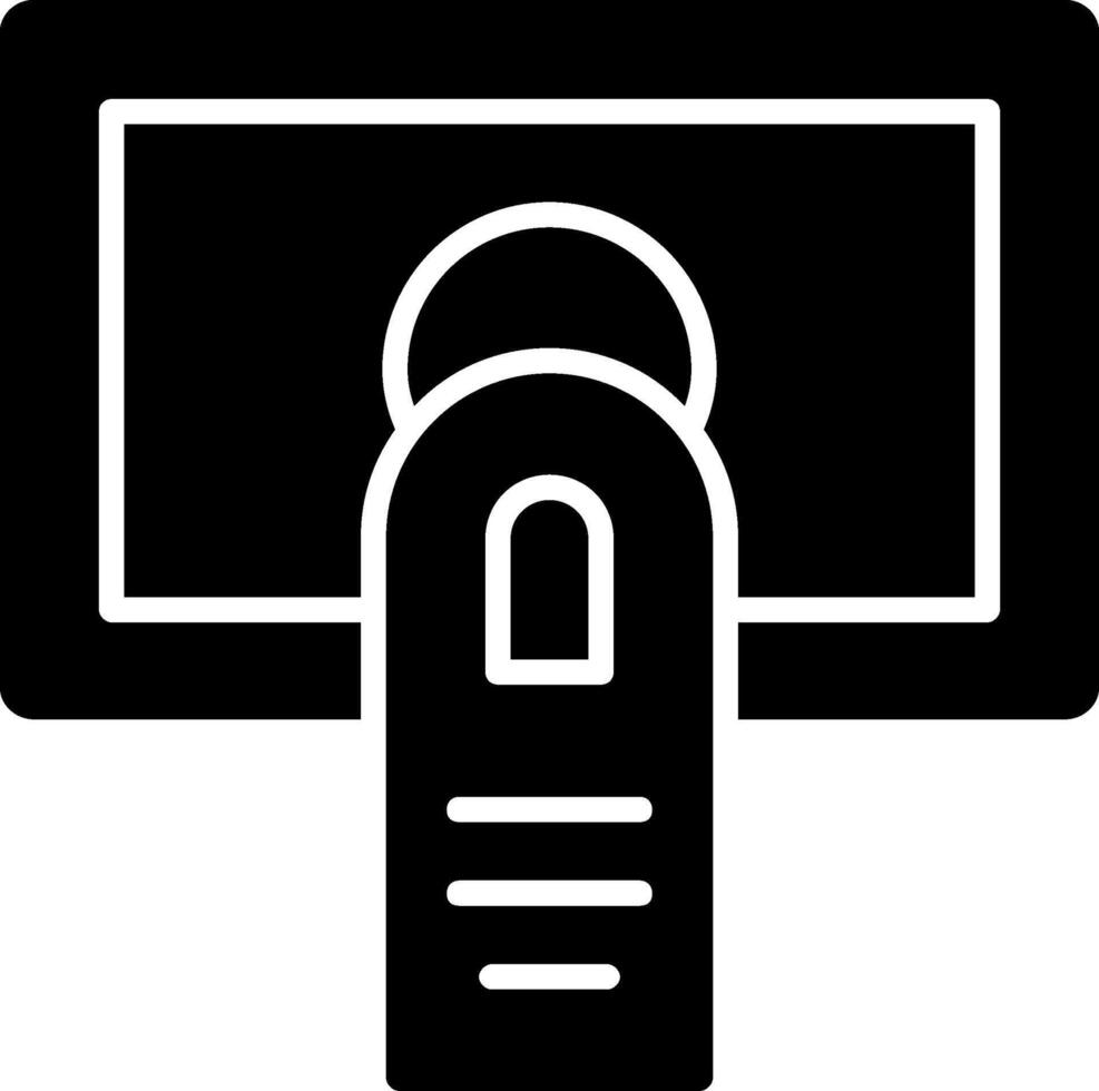 icona del glifo della tavoletta vettore
