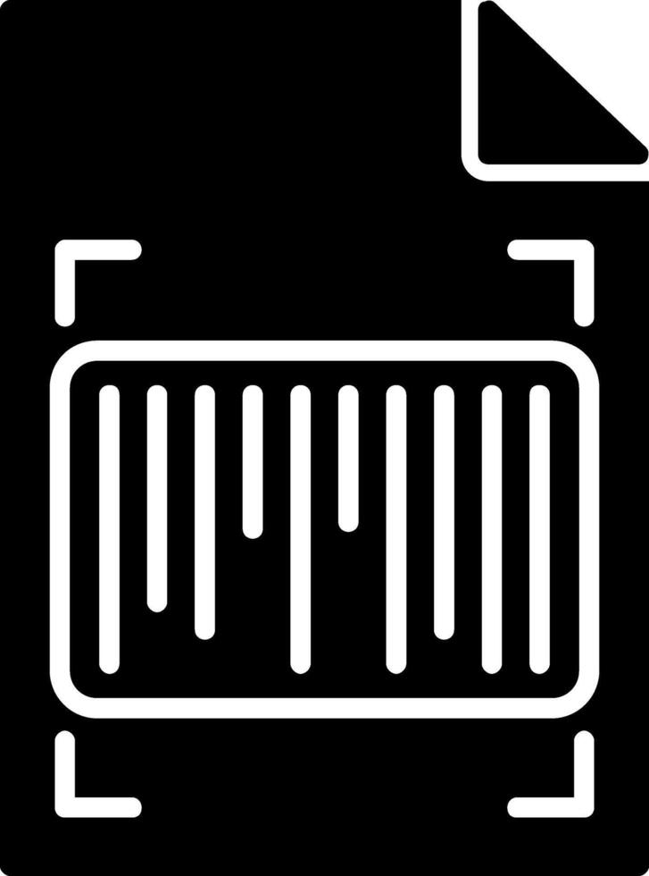 icona del glifo con codice a barre vettore