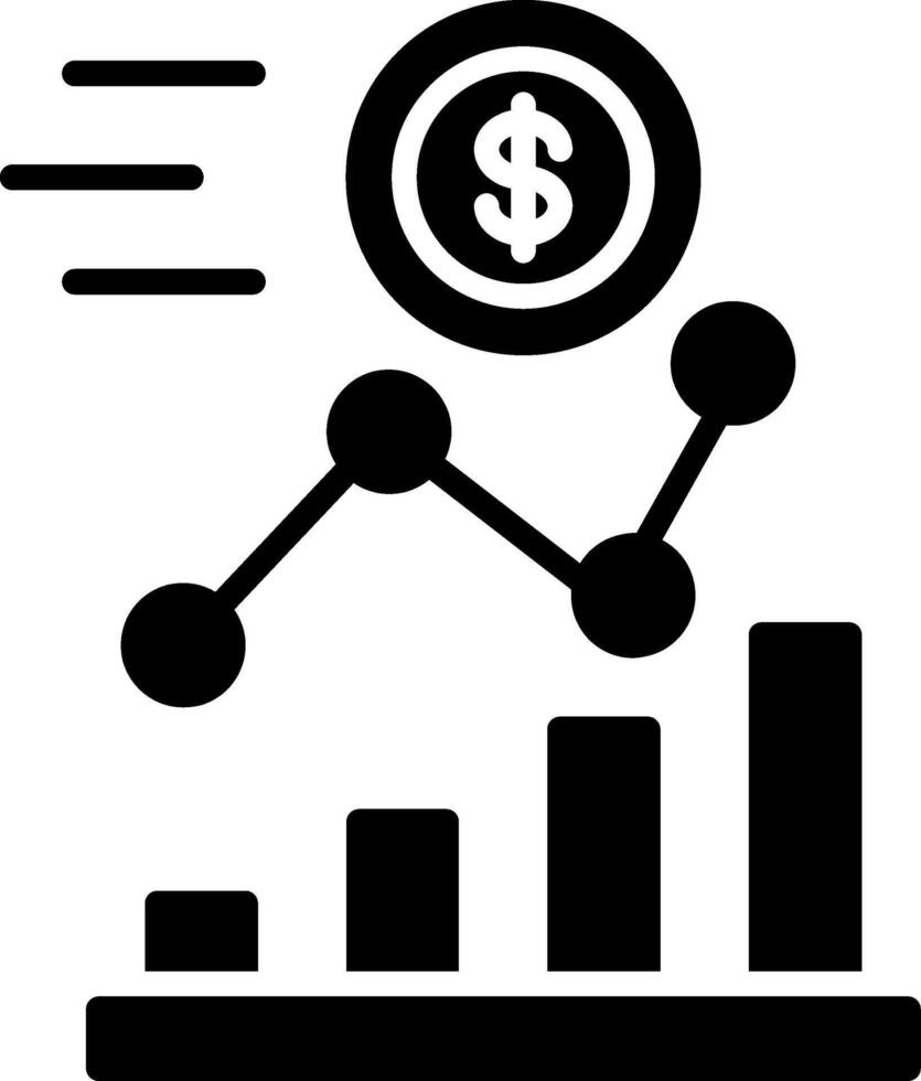 icona del glifo di investimento vettore