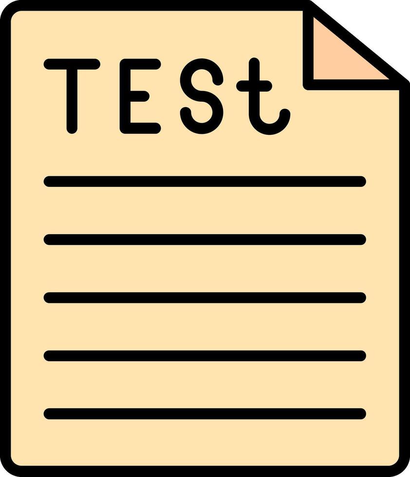 test linea pieno icona vettore