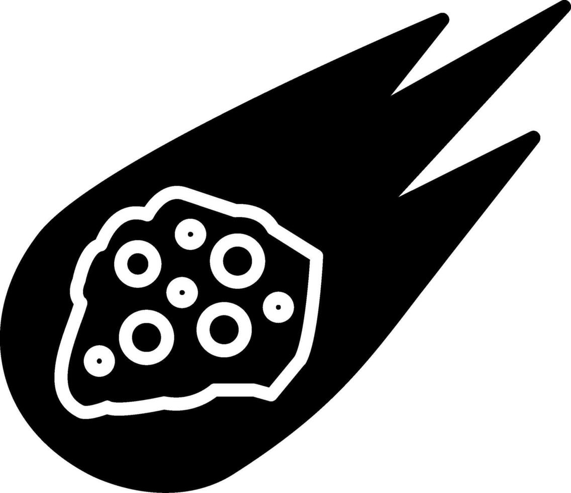 icona del glifo asteroide vettore