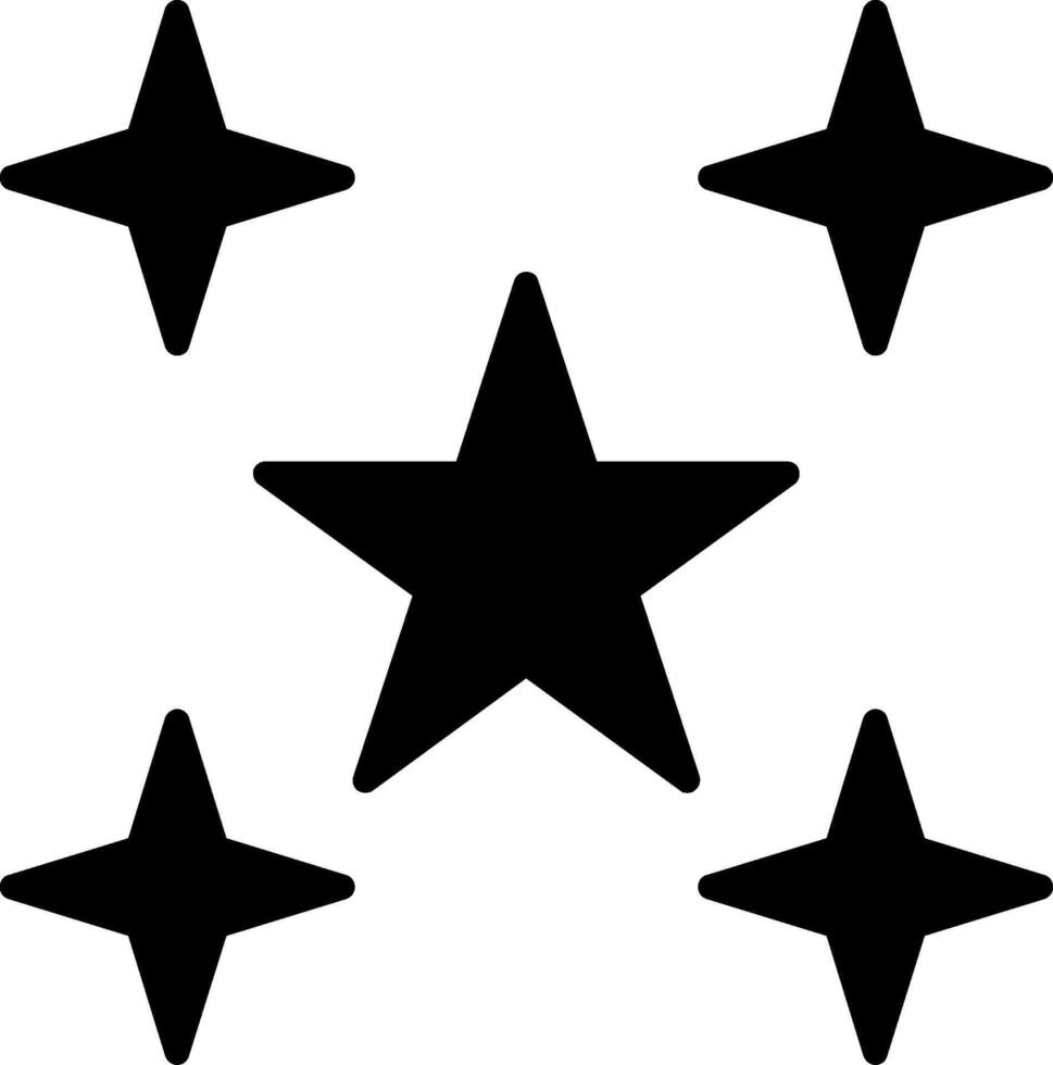 icona del glifo con stelle vettore