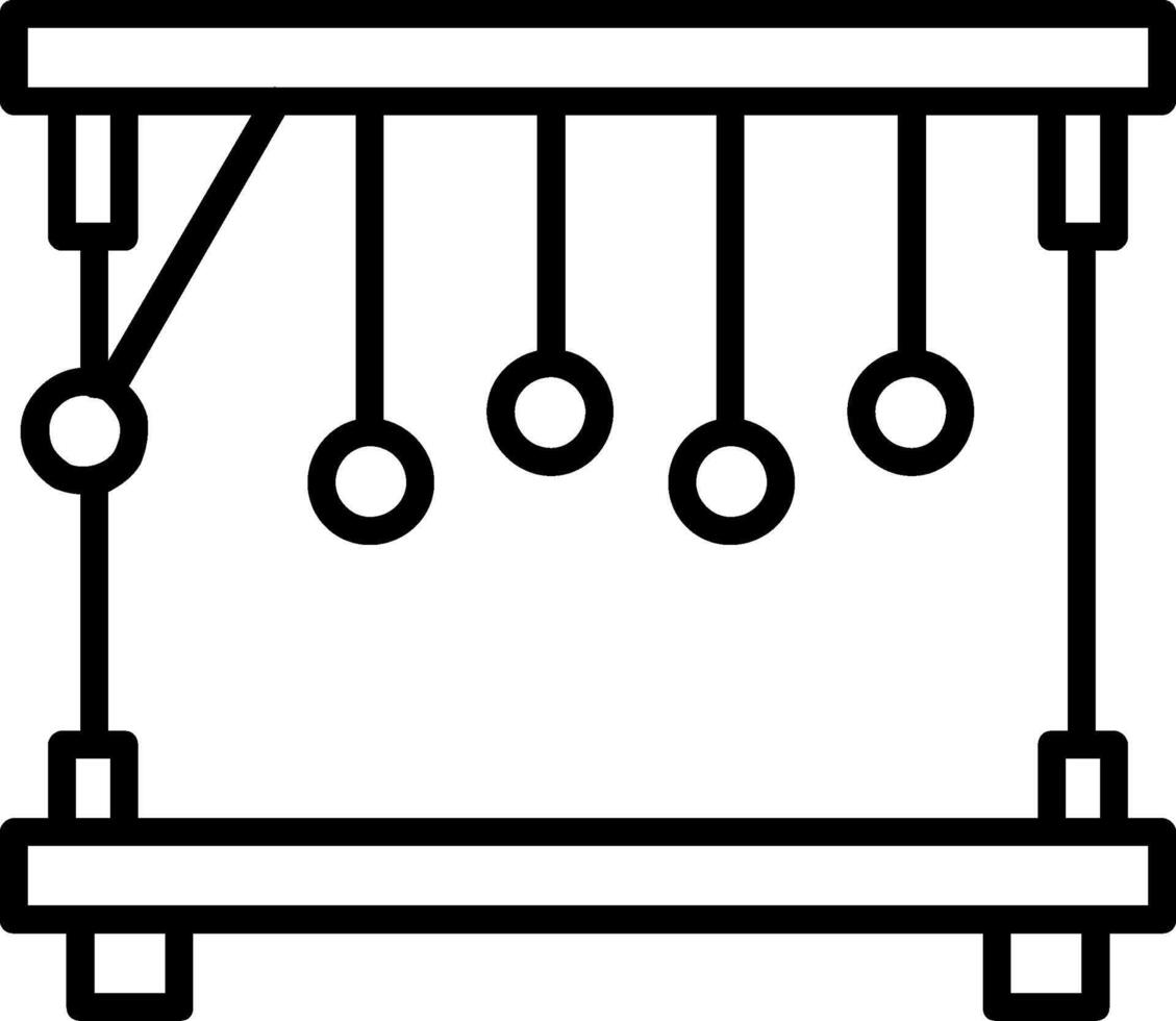 icona della linea del pendolo vettore