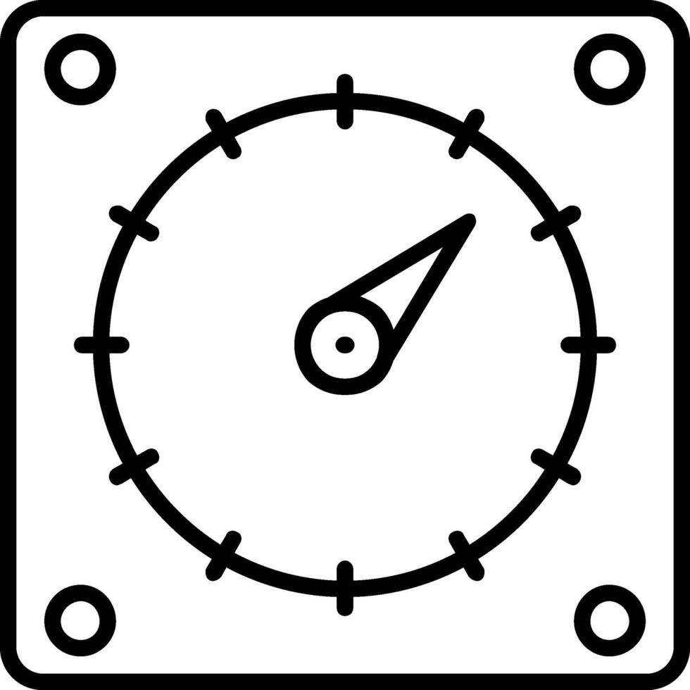 icona della linea del timer vettore