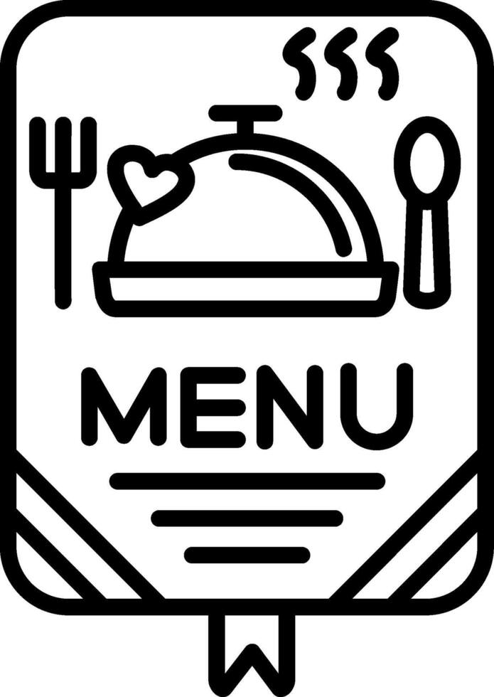 icona della linea di menu vettore