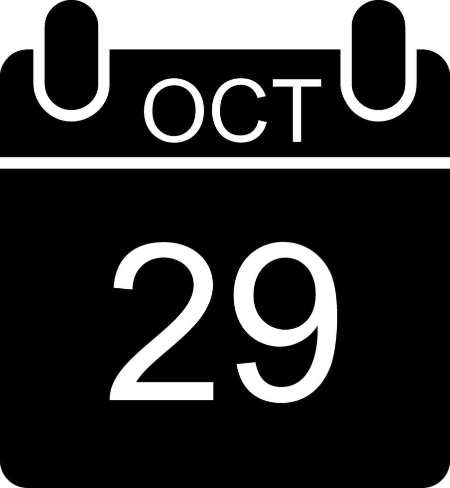 ottobre glifo icona vettore
