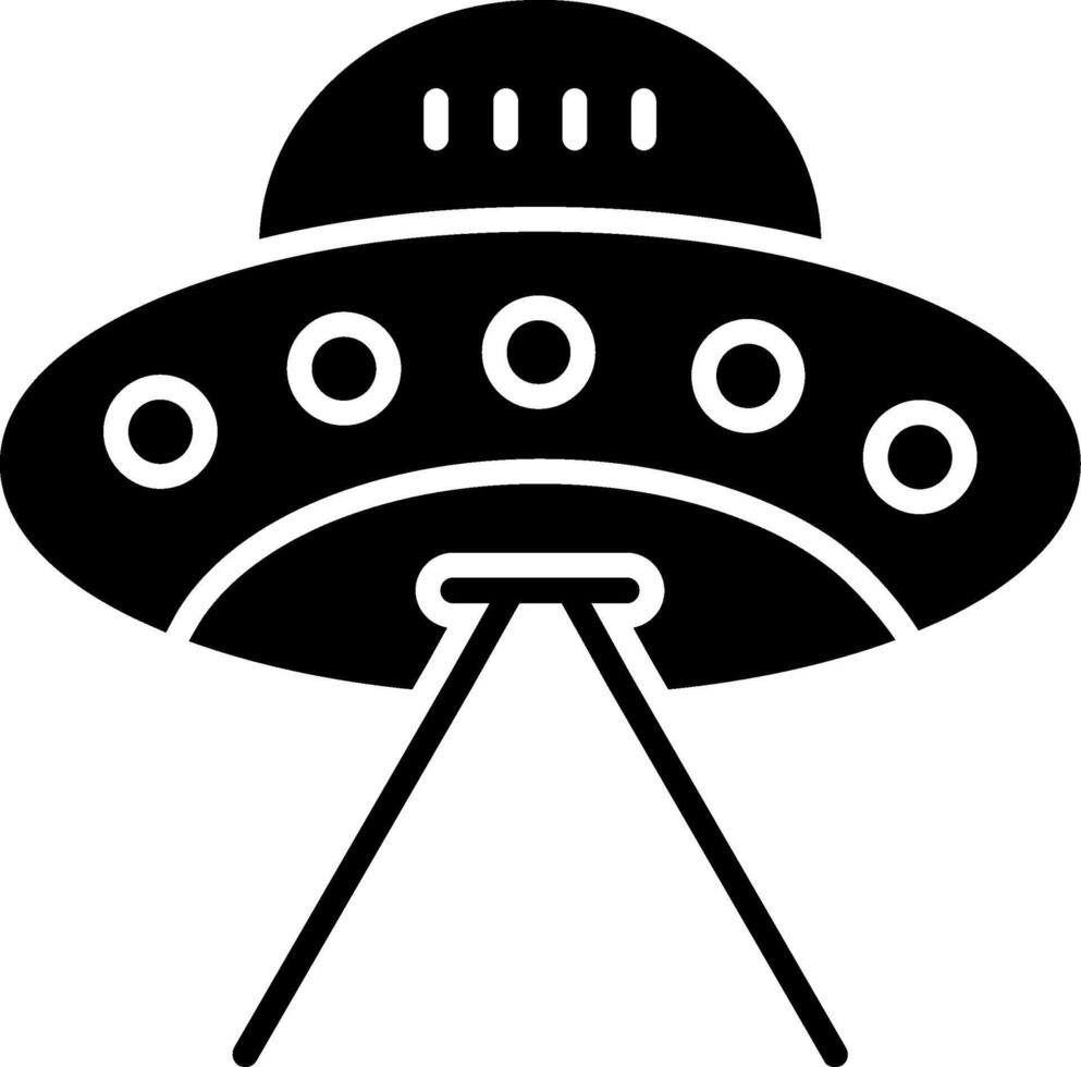 icona del glifo ufo vettore