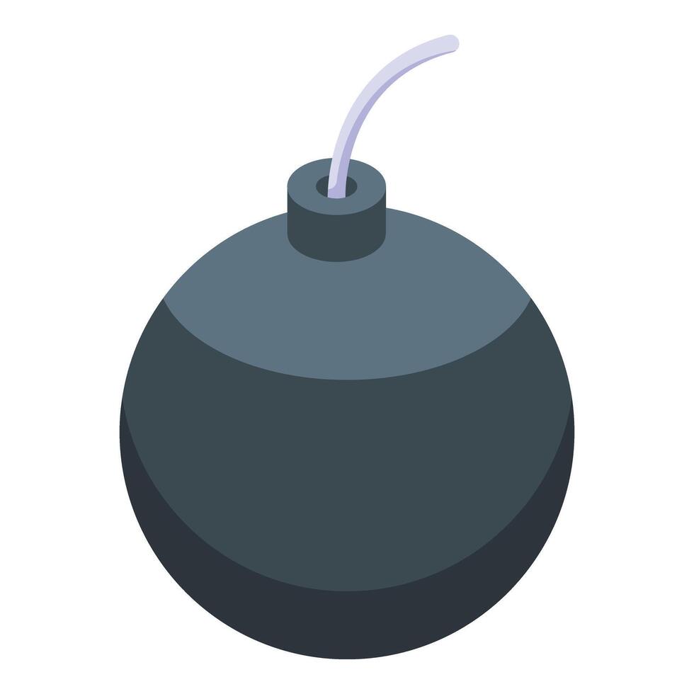 bomba petardo icona isometrico . il giro palla vettore
