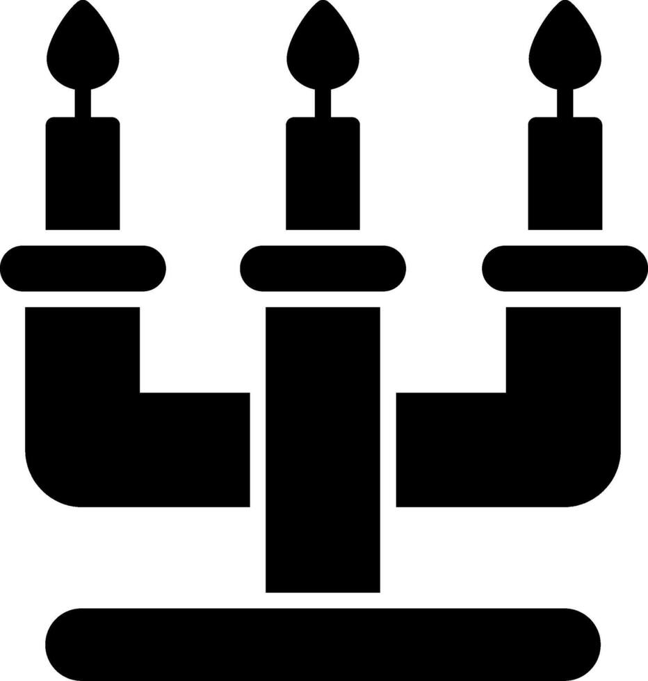 icona del glifo candelabro vettore