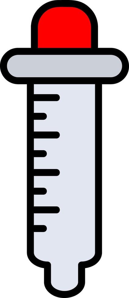 pipetta linea pieno icona vettore