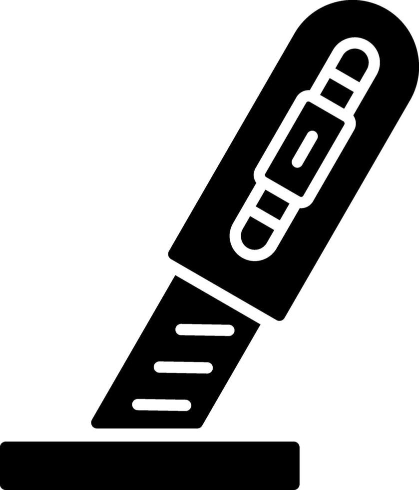 icona del glifo con taglierina vettore