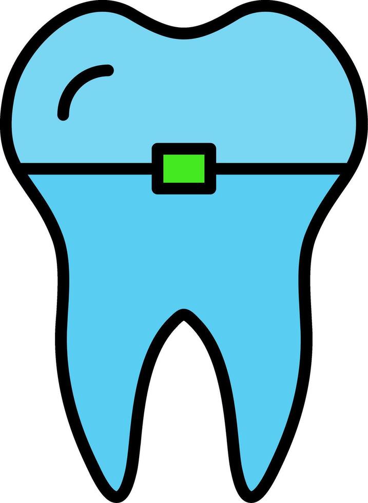 bretelle linea pieno icona vettore