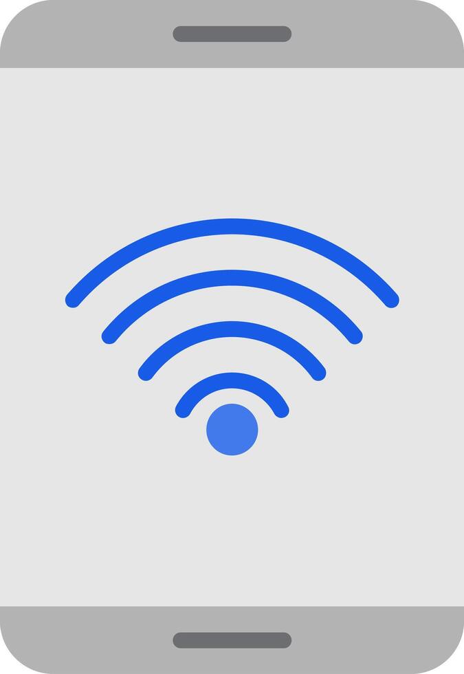 icona piatta wifi vettore