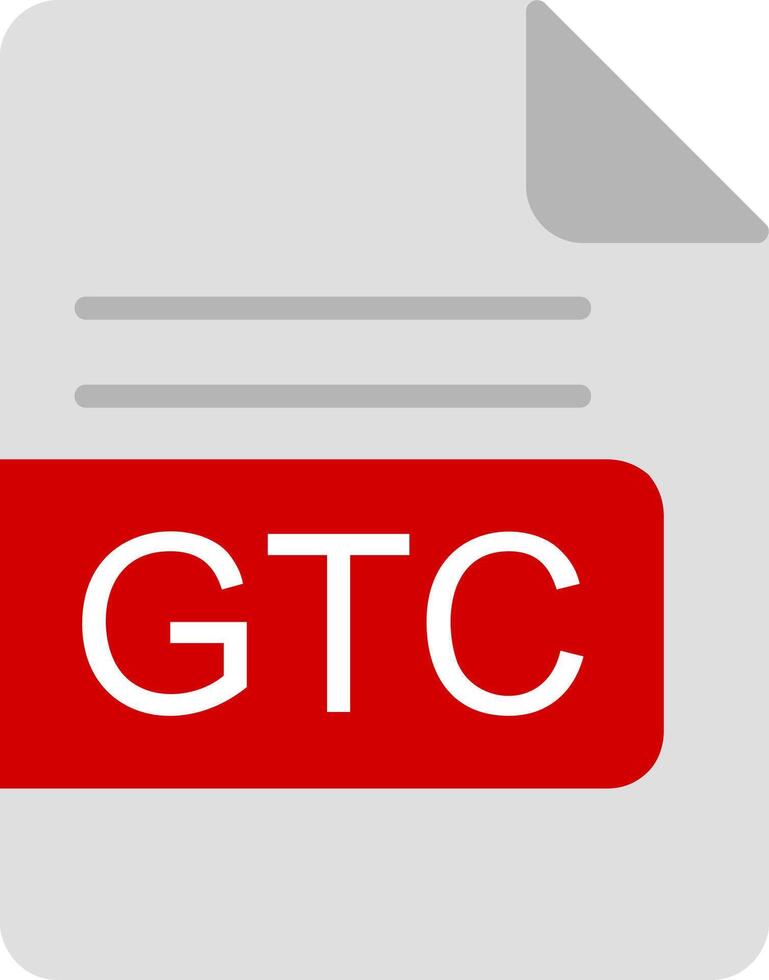 gtc file formato piatto icona vettore