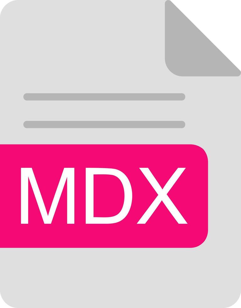 mdx file formato piatto icona vettore