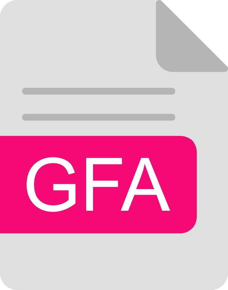 gfa file formato piatto icona vettore