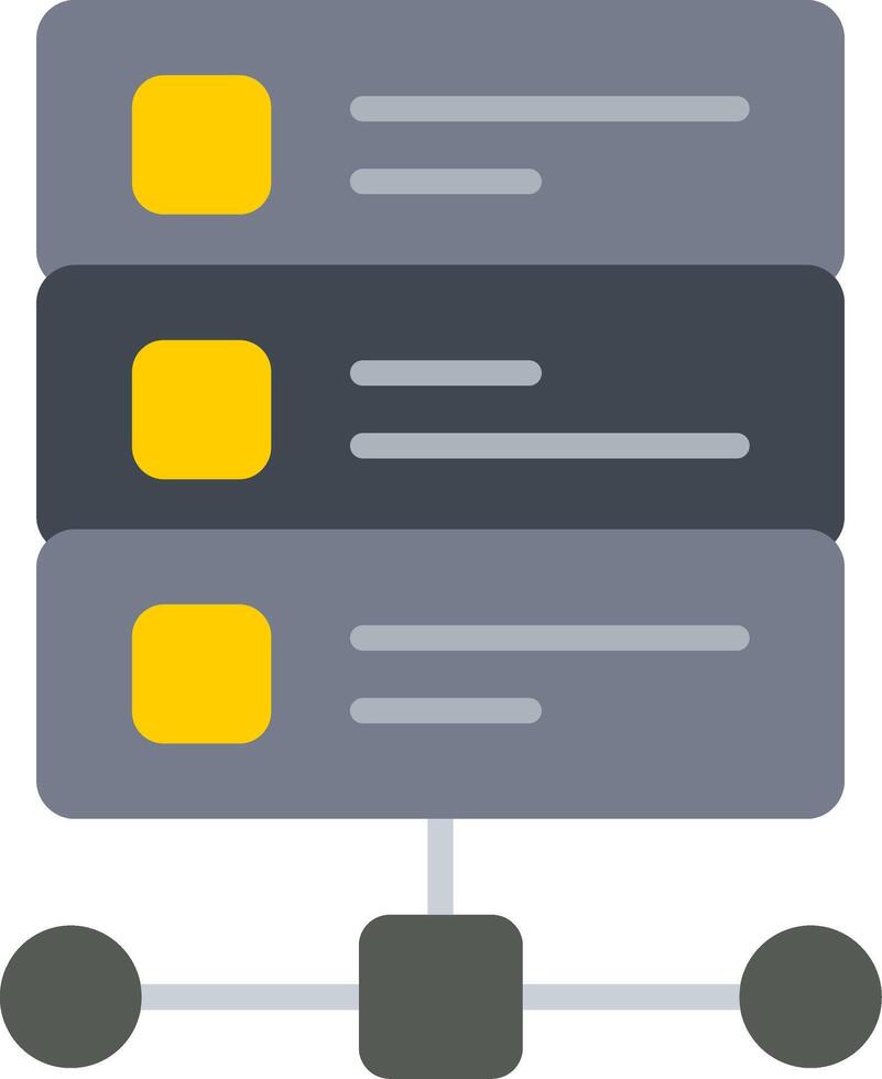 icona piatta del database vettore