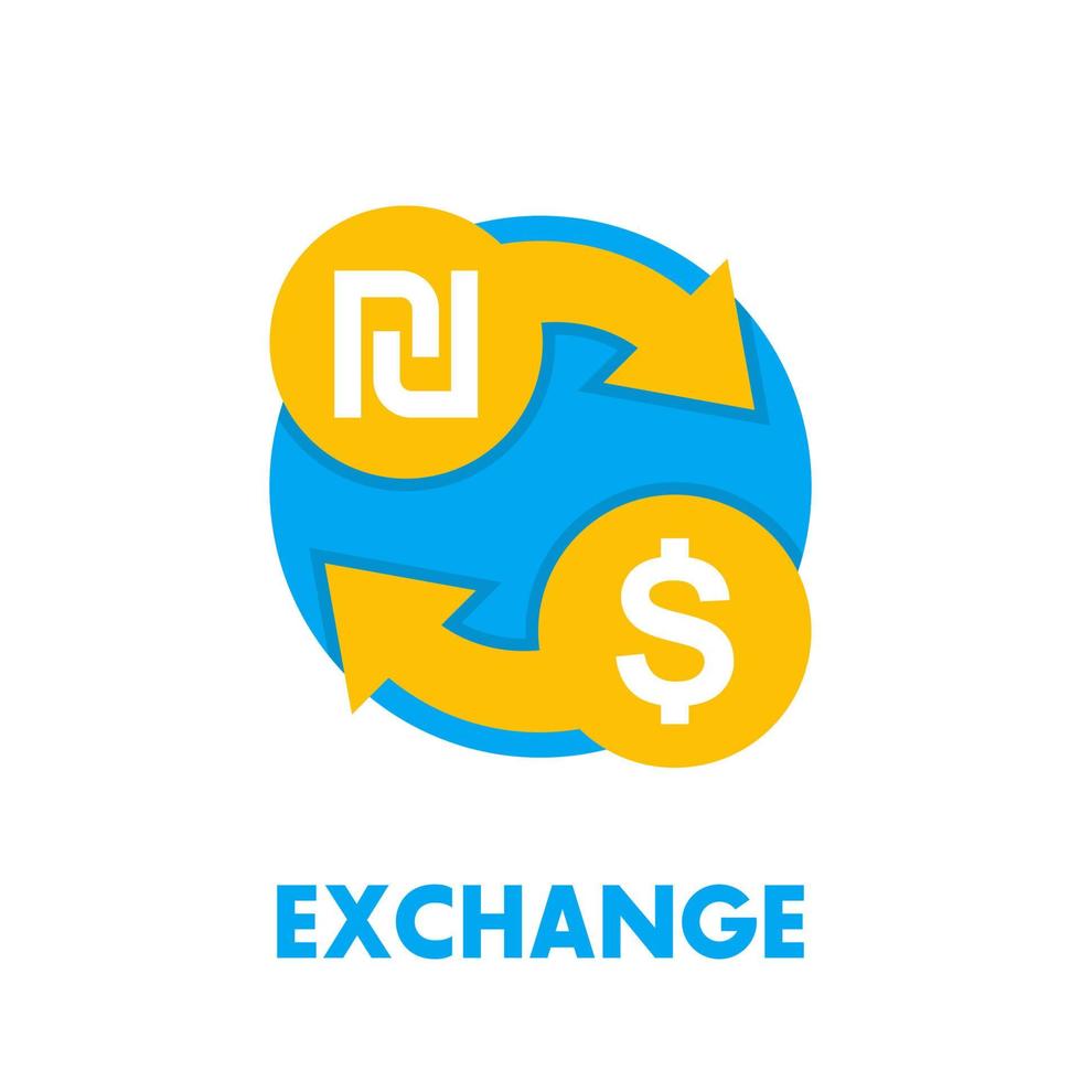 icona di cambio siclo in dollari su bianco vettore