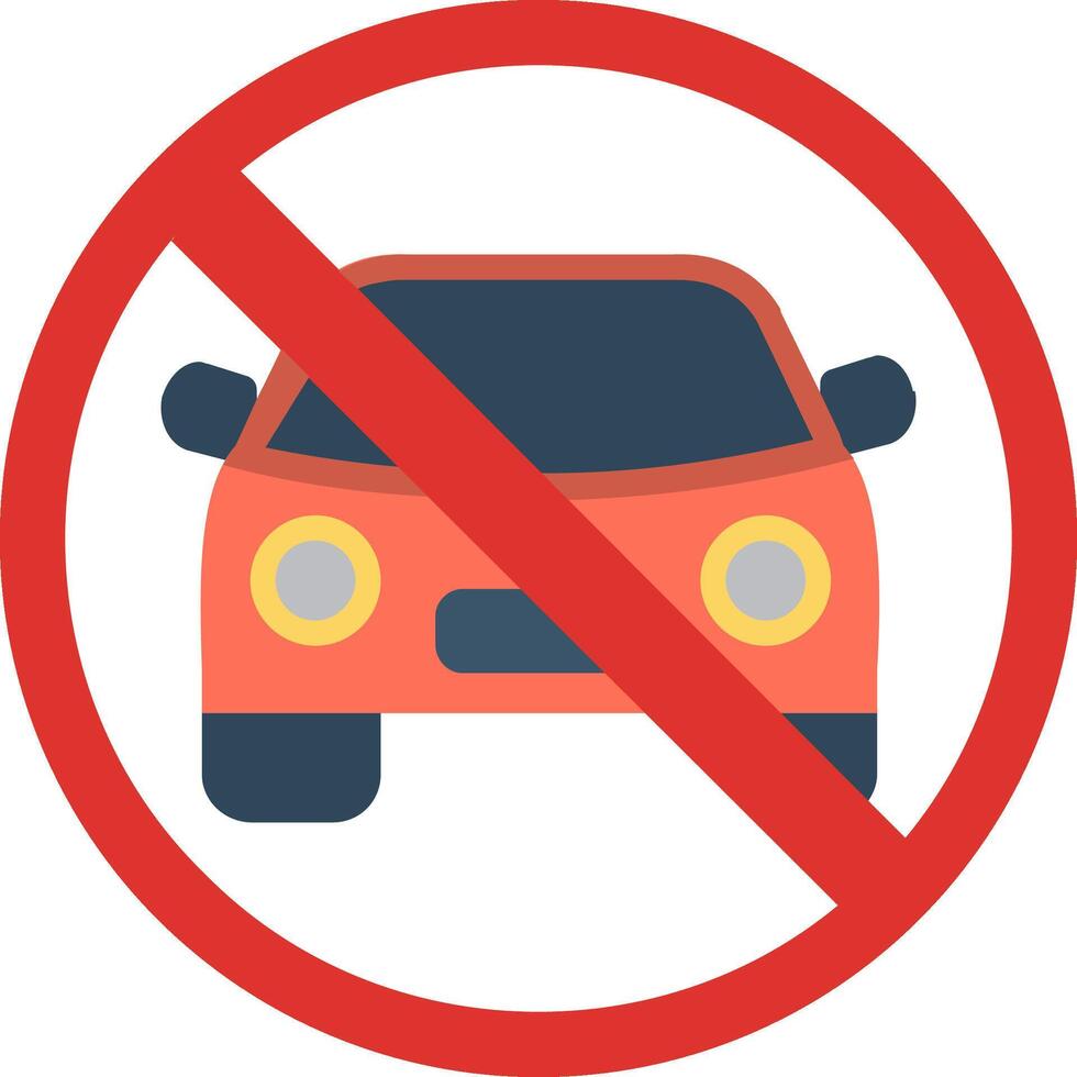 Proibito cartello piatto icona vettore