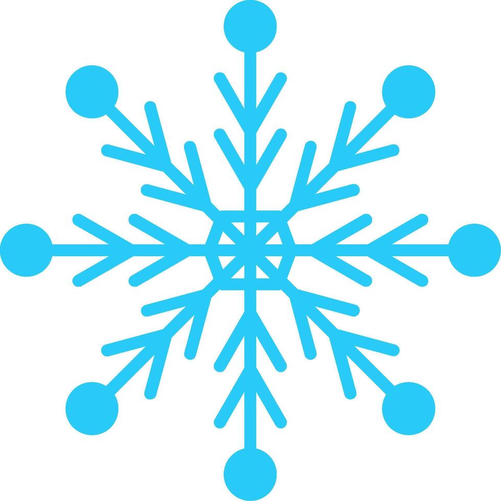 icona piatta fiocco di neve vettore