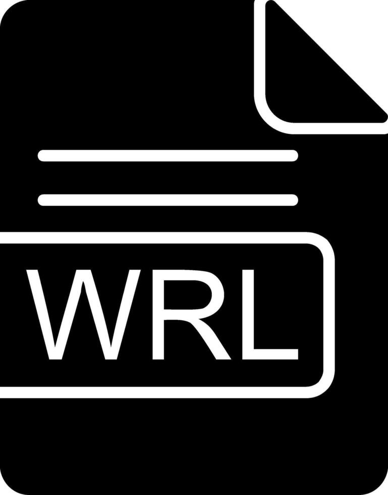 wrl file formato glifo icona vettore