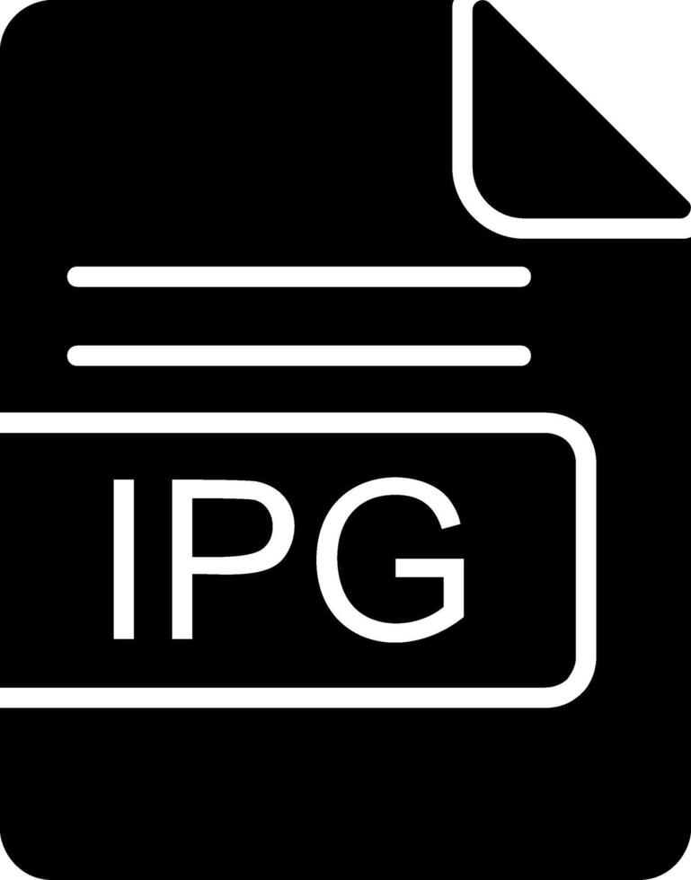 ipg file formato glifo icona vettore