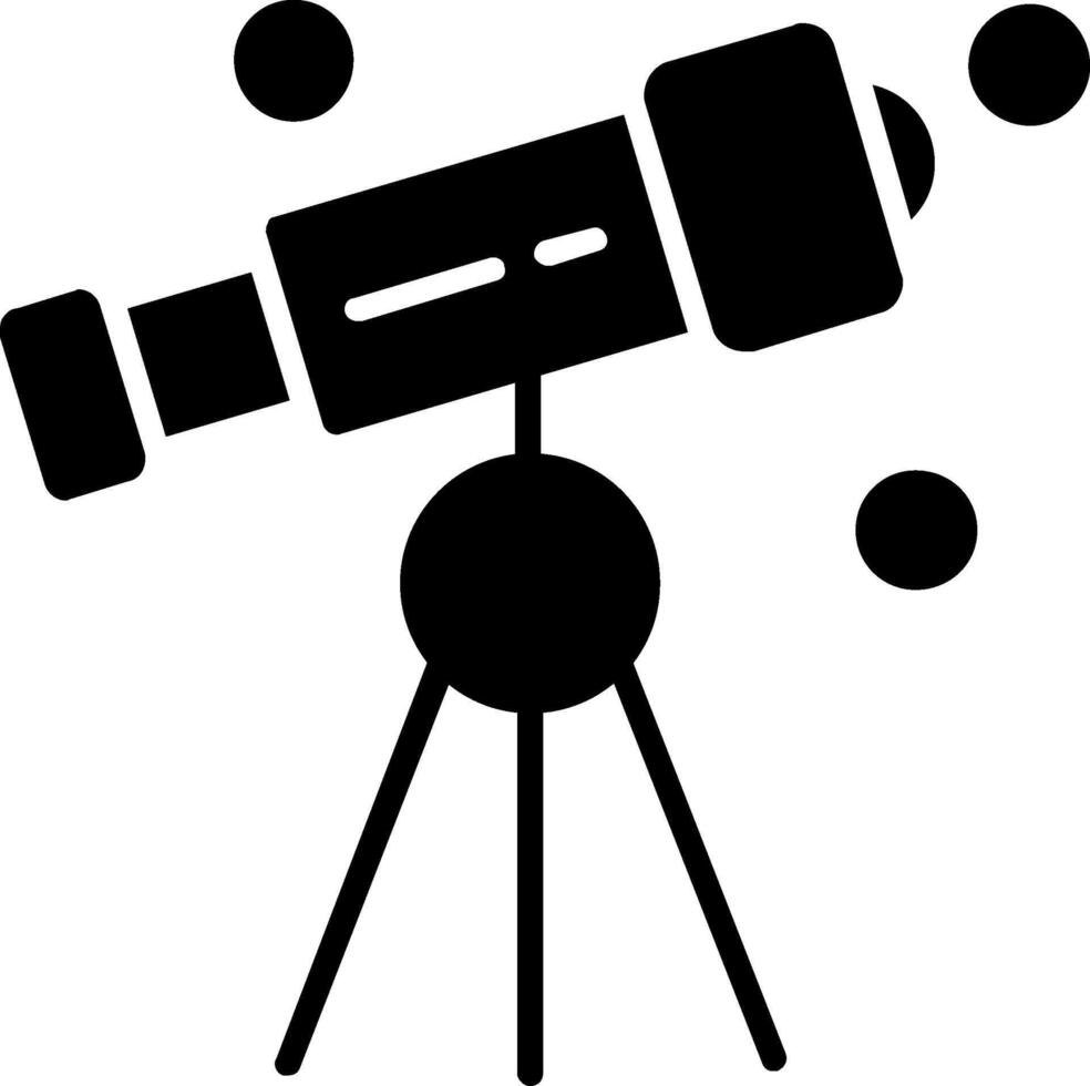 icona del glifo del telescopio vettore