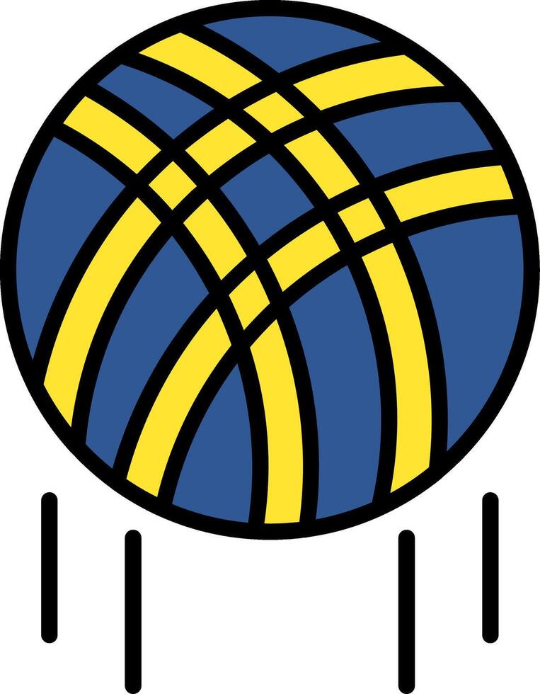 pallavolo linea pieno icona vettore