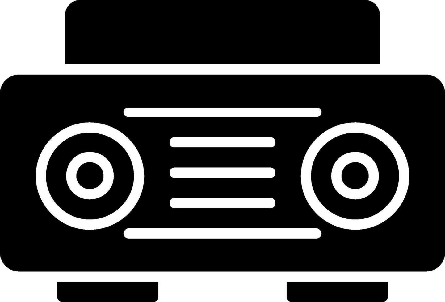 icona del glifo radiofonico vettore