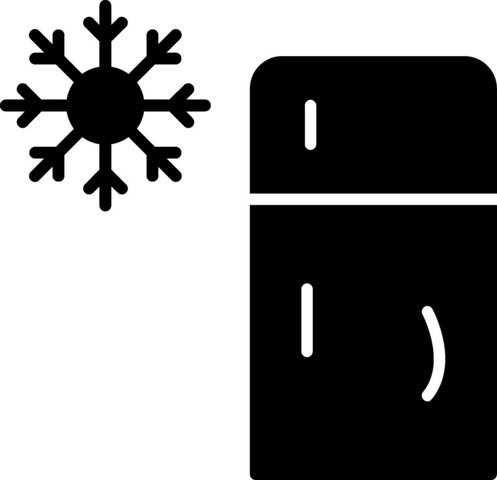 icona del glifo frigorifero vettore
