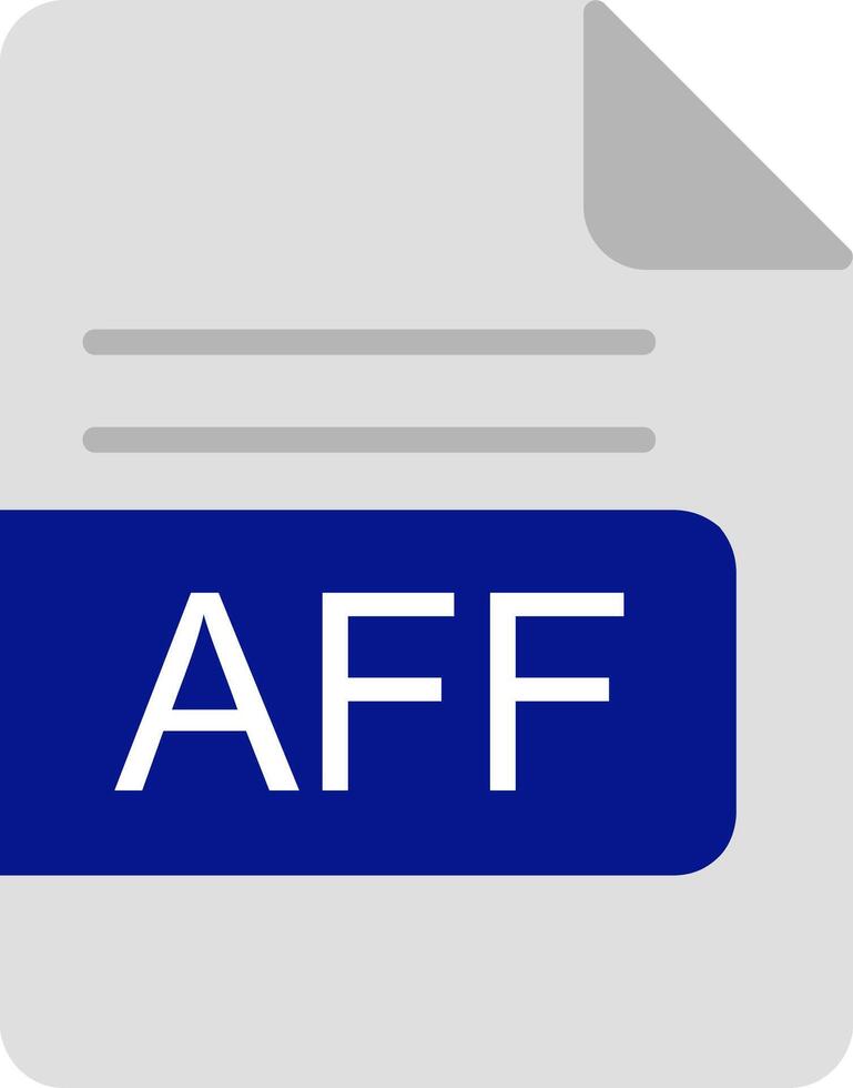 aff file formato piatto icona vettore