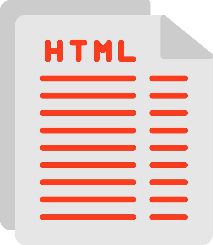 html file piatto icona vettore