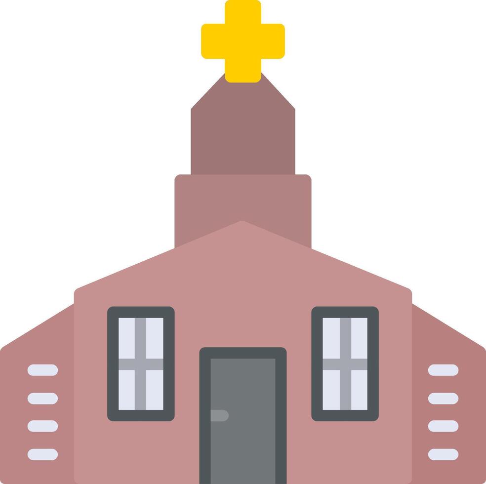 icona piatta della chiesa vettore
