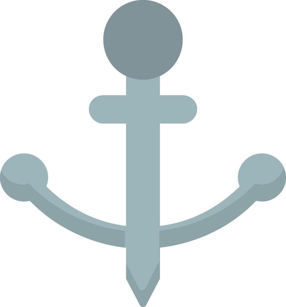 icona piatta di ancoraggio vettore