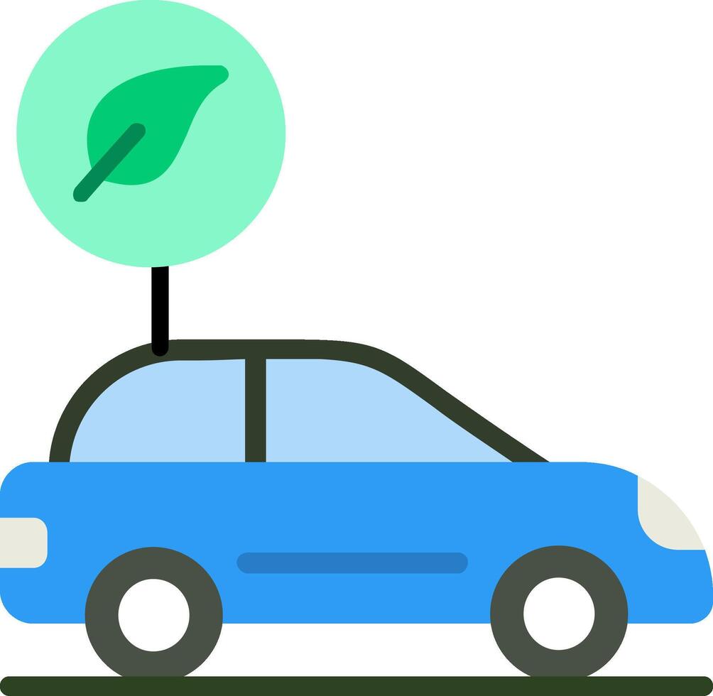 icona piatta a emissioni zero vettore