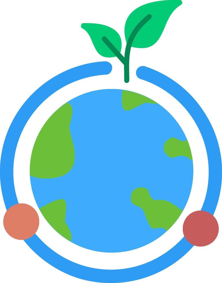icona piatta dello strato di ozono vettore