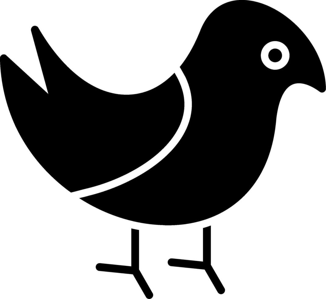 icona del glifo dell'uccello vettore