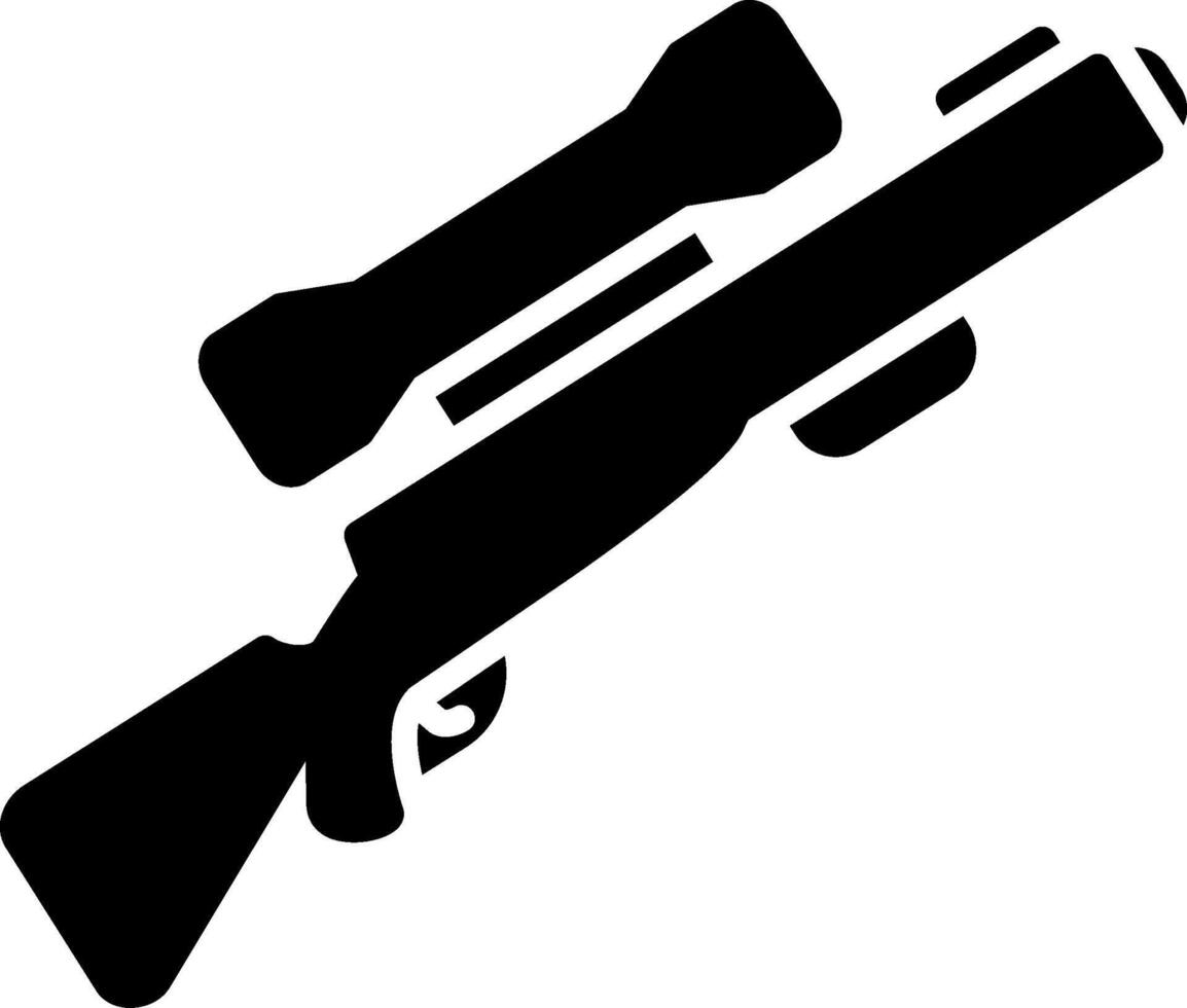 icona del glifo con pistola vettore