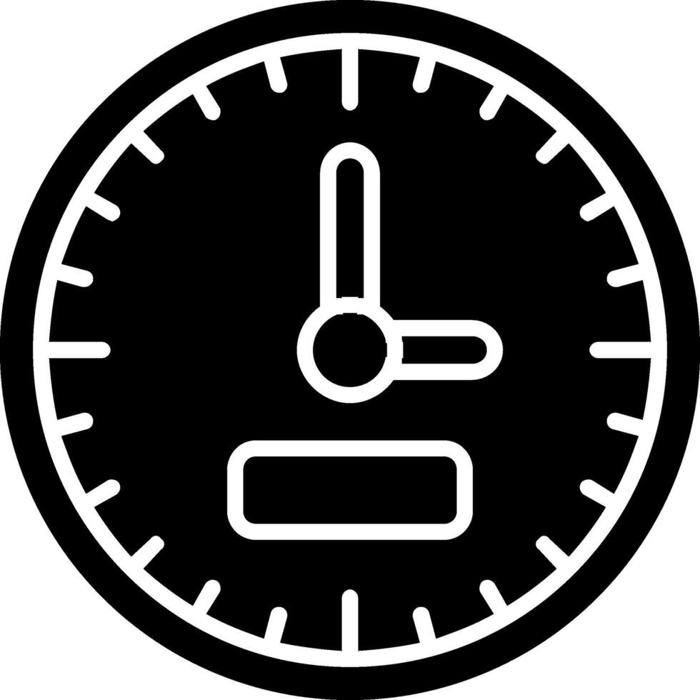 icona del glifo con orologio vettore