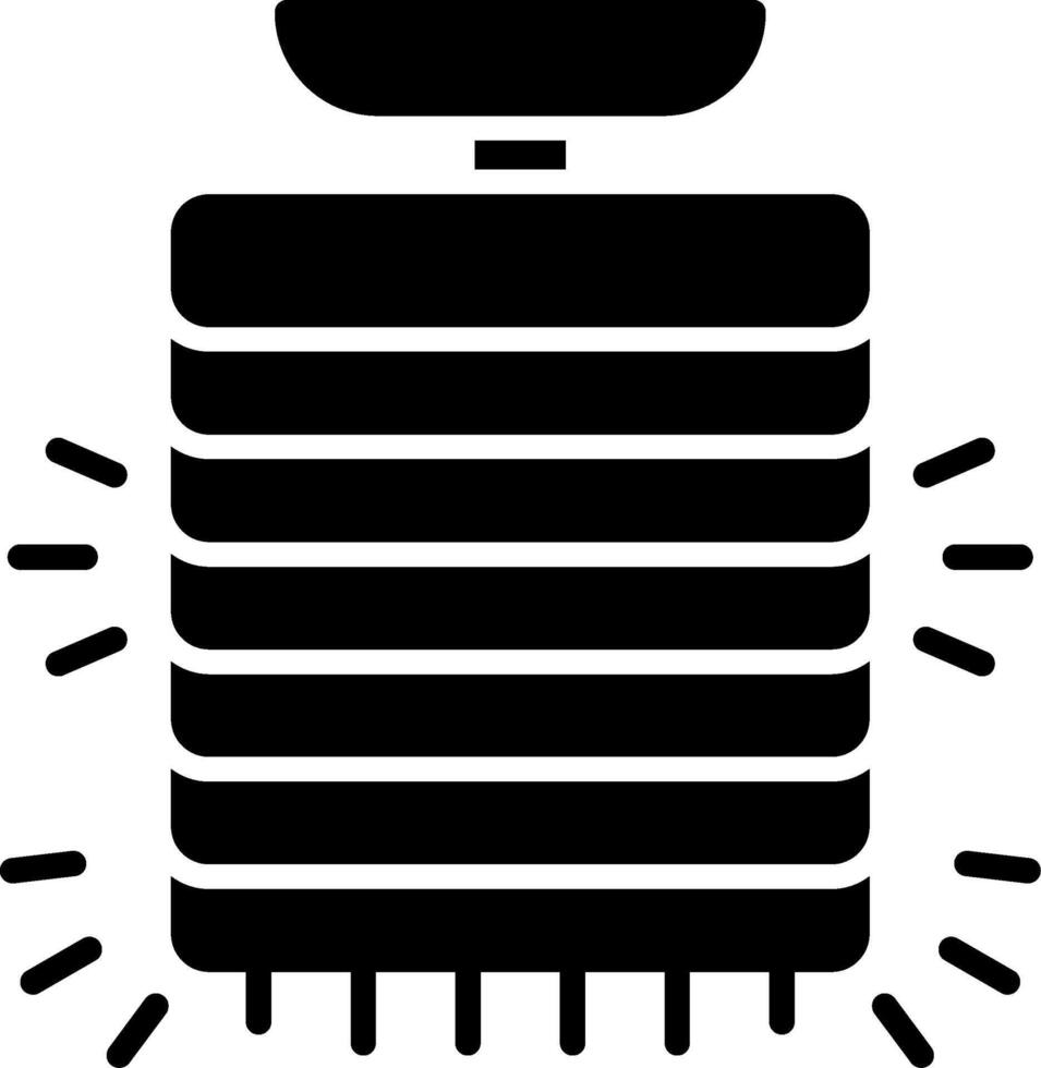 icona del glifo della lampada vettore