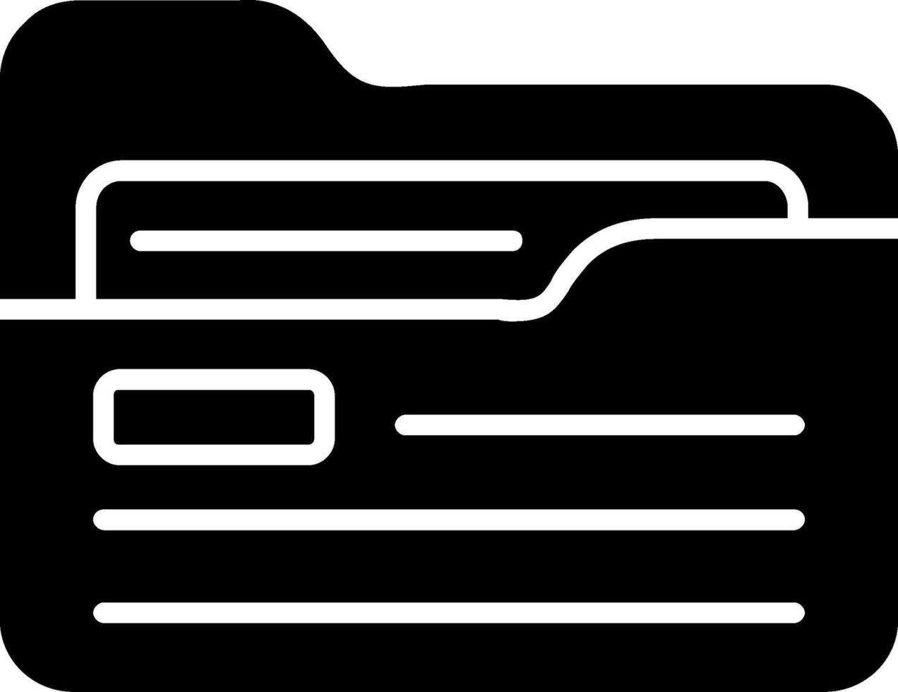 icona del glifo della cartella vettore