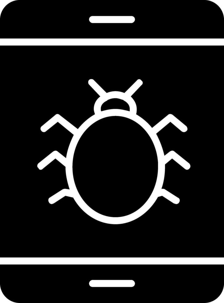icona del glifo bug vettore