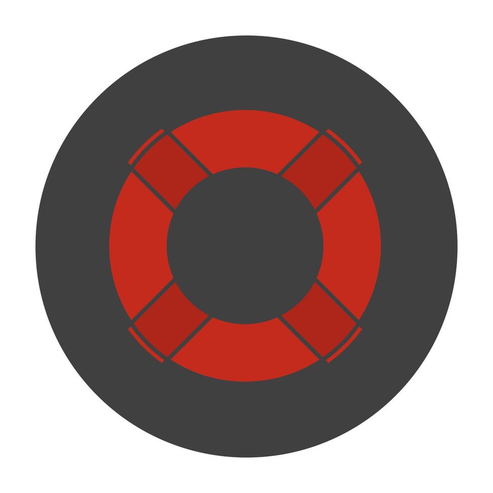 icona del colore del glifo con anello della vita. salvagente. simbolo di sagoma su sfondo nero. spazio negativo. illustrazione vettoriale