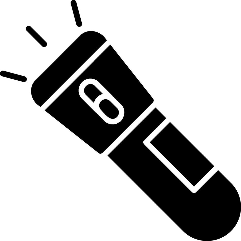 icona del glifo con torcia vettore