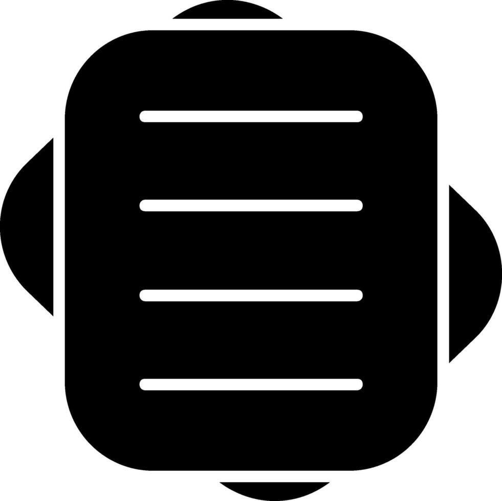 icona del glifo del blocco note vettore