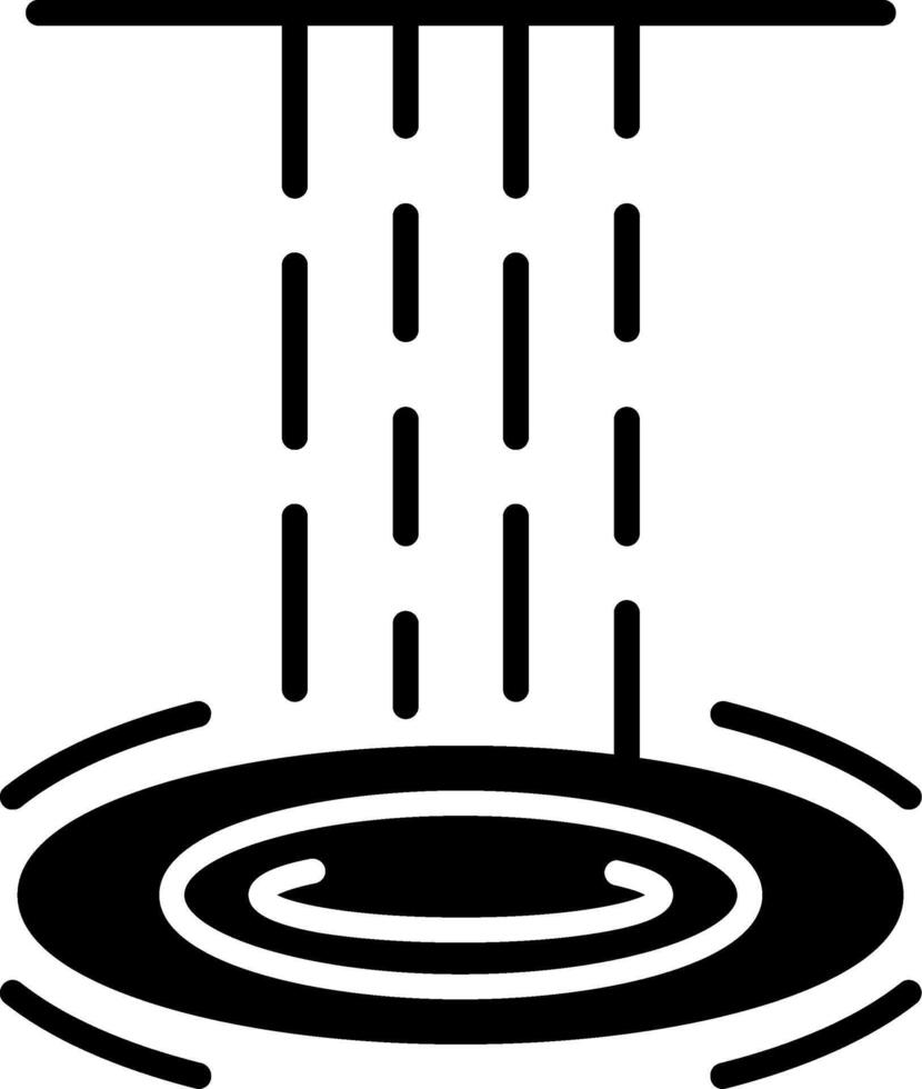 icona del glifo a cascata vettore