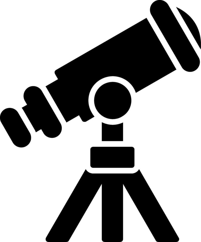 icona del glifo del telescopio vettore