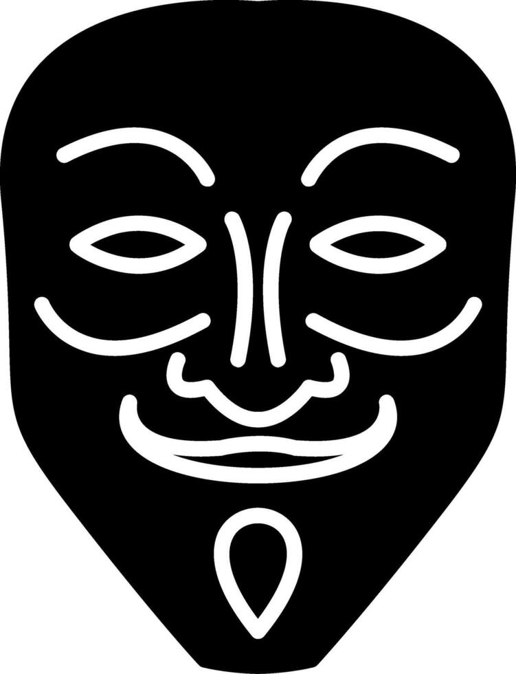 icona del glifo con maschera vettore
